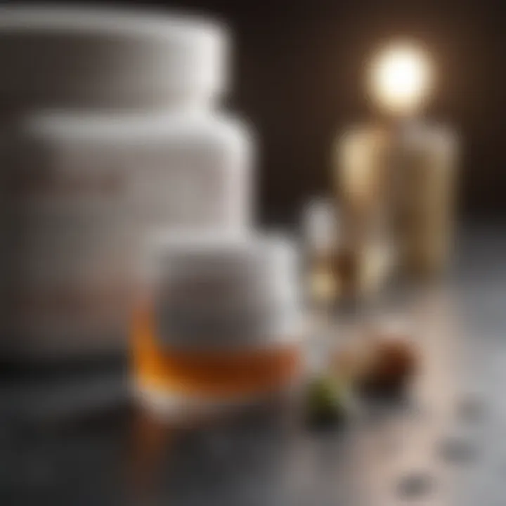 Schematic representation of active ingredients in ointments