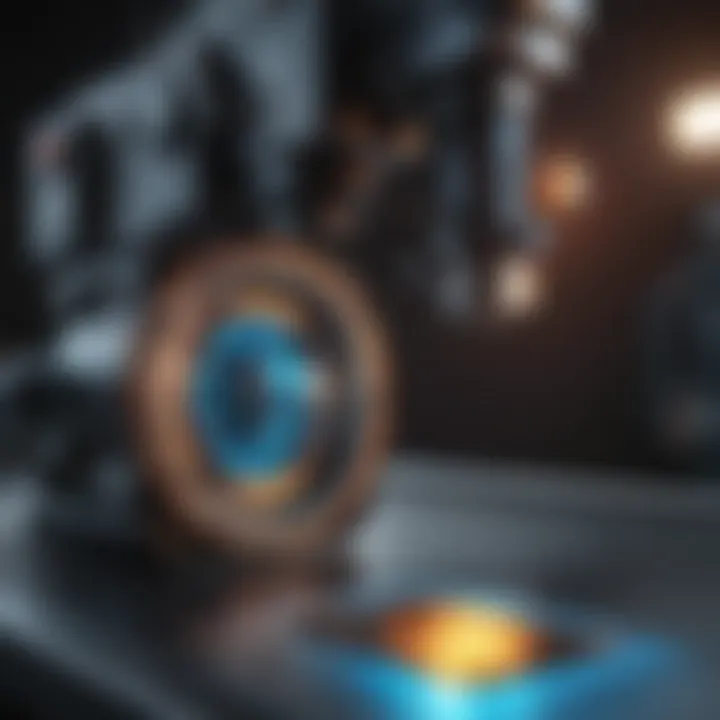 Depiction of advanced technological systems in holography
