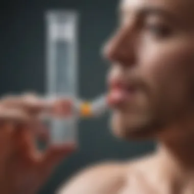 Diagram illustrating the mechanism of action of steroid inhalers in asthma treatment
