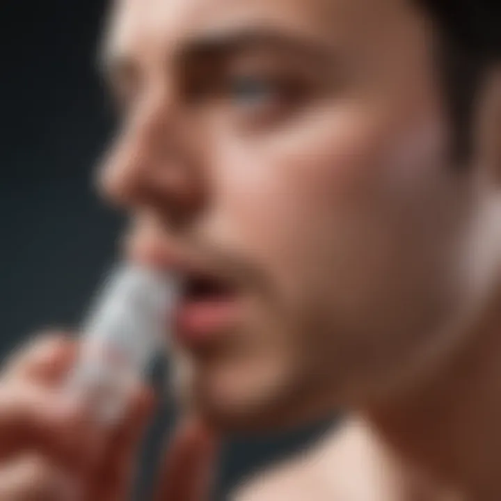 Infographic depicting the potential side effects of steroid inhalers used in asthma management