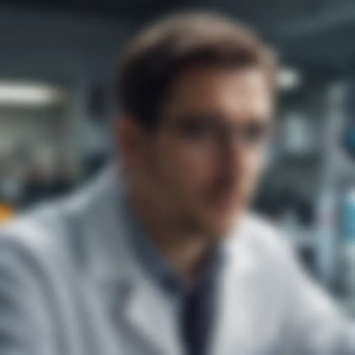 A researcher analyzing biological samples in a laboratory setting, emphasizing precision in biobanking.