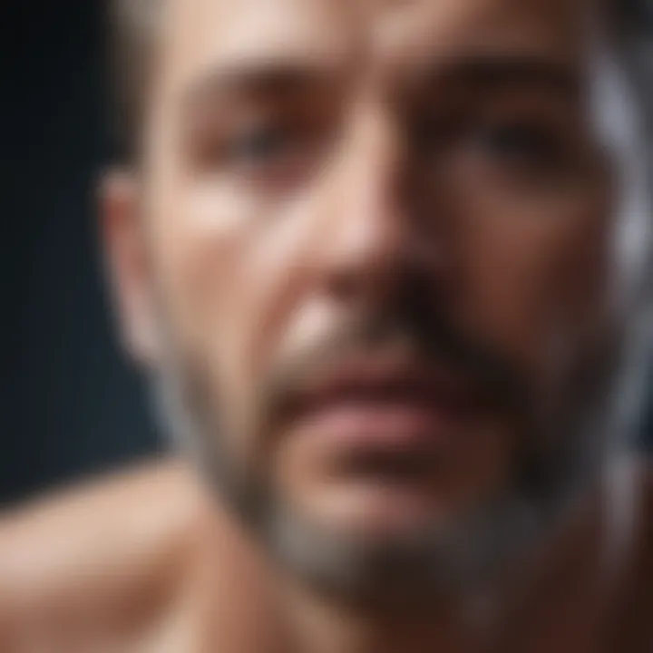 Close-up of breathing techniques demonstration