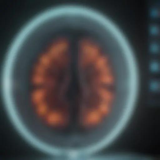 MRI scan illustrating lung cancer detection