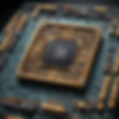 The Intricate Structure of Chip Displays Close-up view of a chip display showcasing its intricate structure