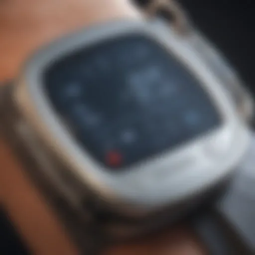 Blood pressure monitor cuff in use