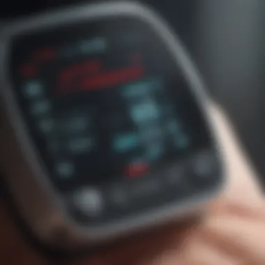 Digital display of blood pressure readings