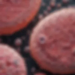 Microscopic view of AGS cells showcasing their unique histological features