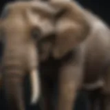 Detailed anatomical structure of an elephant