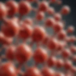 Illustration of cholesterol molecules highlighting their structure