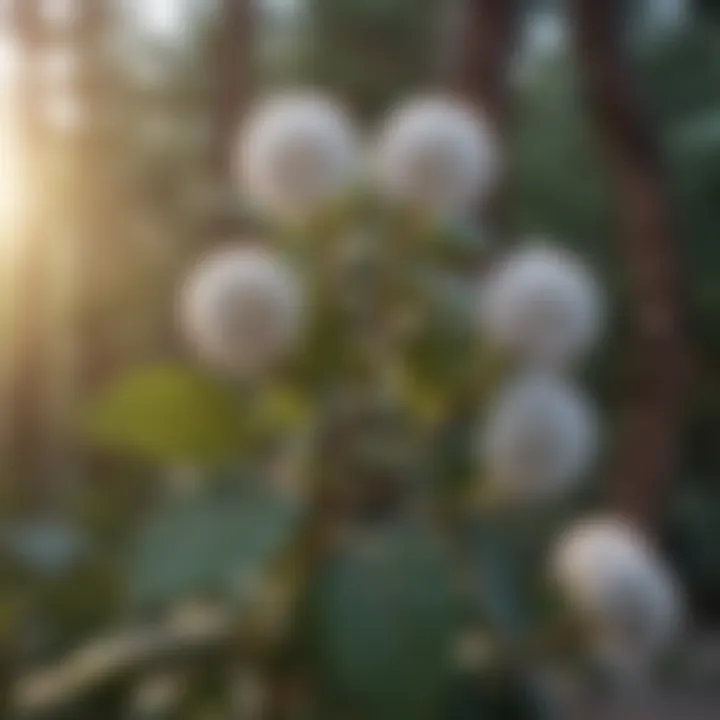 Eucalyptus flowers in bloom, highlighting their ecological significance