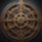 A symbolic representation of various religious symbols intertwined