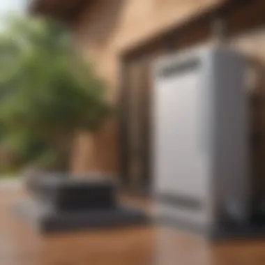 Evaporative Cooling Systems in Residential Applications Schematic representation of evaporative cooling systems in residential settings.