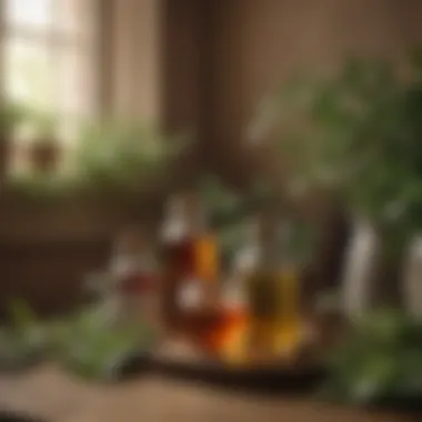 Herbal Remedies for Menopausal Symptoms An assortment of herbal remedies known for their benefits in managing menopausal symptoms.