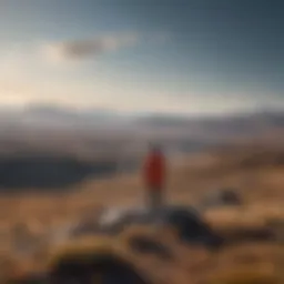 A solitary figure gazing out at a vast landscape, symbolizing the feeling of isolation