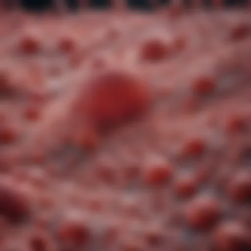 Microscopic view of endothelial cell morphology
