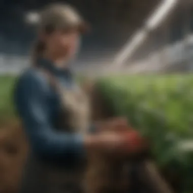 Sustainable practices in agriculture with vibrant crops