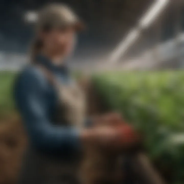 Sustainable practices in agriculture with vibrant crops
