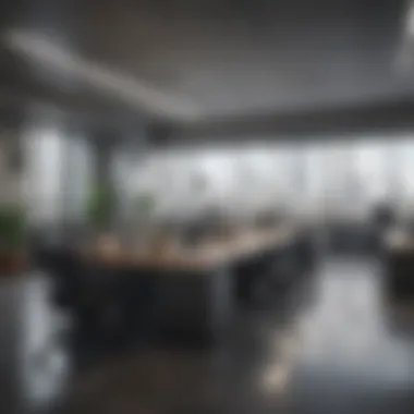 Modern Office Space A modern office space indicating a dynamic work environment.