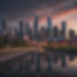 A vibrant skyline of Detroit showcasing its urban landscape.