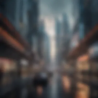 Innovation in Urban Landscapes A futuristic city skyline symbolizing innovation and progress