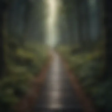Navigating the Pathways of Adaptability A pathway leading through a dense forest representing adaptability and choices