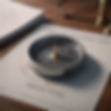 Charting a Course for Future Success A compass placed on a desk symbolizing strategic planning for future success
