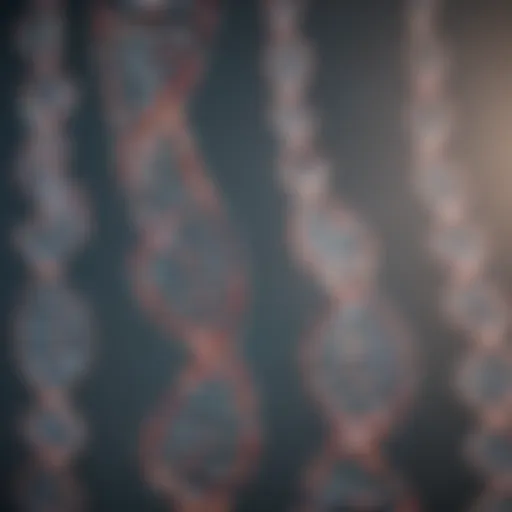 Genetic testing illustration showcasing DNA strands