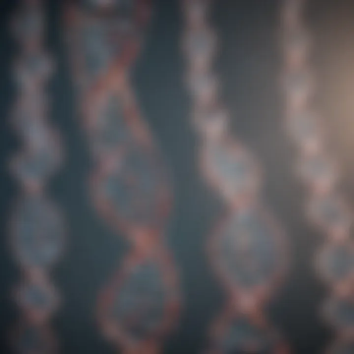 Genetic testing illustration showcasing DNA strands