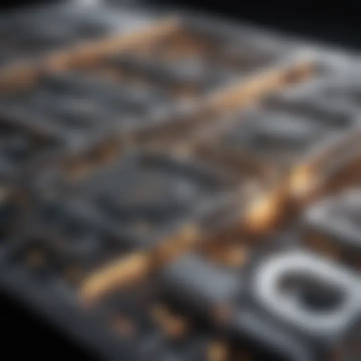 Visual of ionic arrays in various materials used in cutting-edge technology.