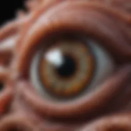 Anatomy of an octopus eye showcasing its unique adaptations