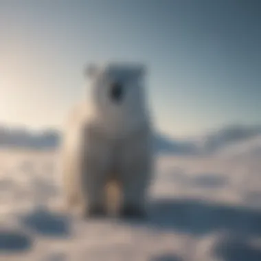 Wildlife During Polar Day An image depicting local wildlife thriving under prolonged sunlight during polar days, highlighting ecological interactions.