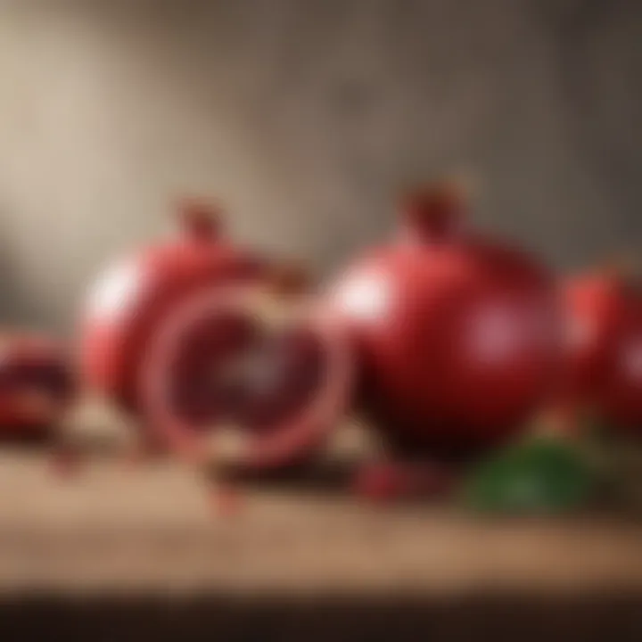 Historical depiction of pomegranates in traditional medicine