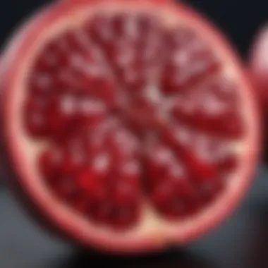 Nutritional Powerhouse of Pomegranate Illustration of the pomegranate fruit highlighting its nutritional benefits