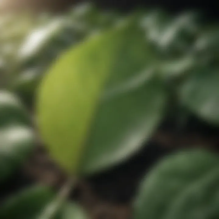 Graphical representation of the relationship between leaf index and photosynthetic efficiency