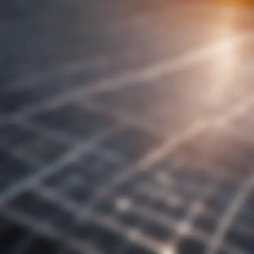 Solar panels harnessing sunlight