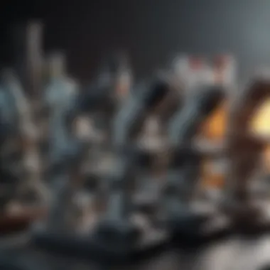 Various types of microscopes used in biological research