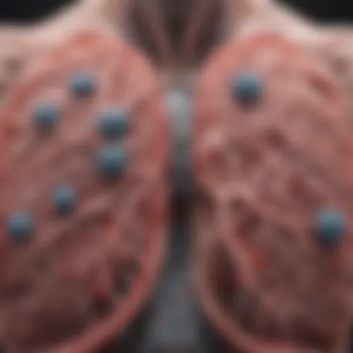 Illustration depicting various types of lung infections