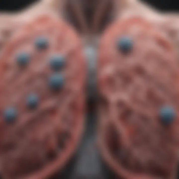 Illustration depicting various types of lung infections
