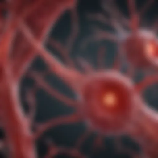 Illustration depicting the structural changes in blood vessels due to degeneration.