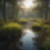 A vibrant wetland ecosystem teeming with life