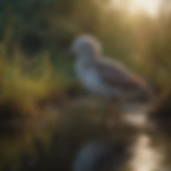 A variety of birds found in wetland habitats