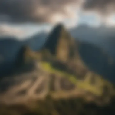 Machu Picchu: An Incan Wonder of the World The ancient ruins of Machu Picchu nestled in the Andes mountains
