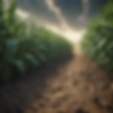 Genetically Engineered Crops Illustration of genetically engineered crops in a vibrant agricultural setting