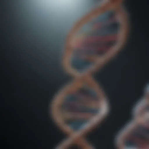 A DNA double helix structure showcasing genetic information