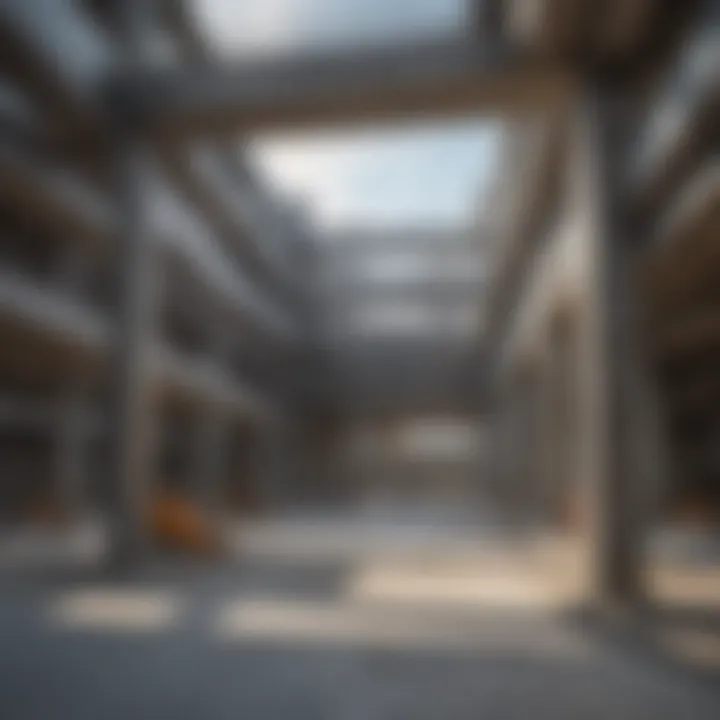 Construction site utilizing HSFRC in structural elements