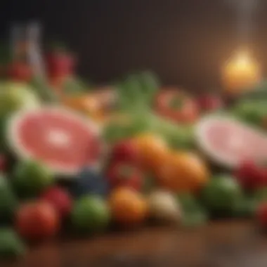 Vibrant Nutrition Choices Fresh fruits and vegetables symbolizing a healthy diet