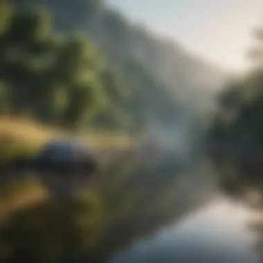 Serenity in Nature A serene landscape promoting tranquility and wellness