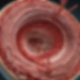 Illustration of coronary arteries highlighting atherosclerosis