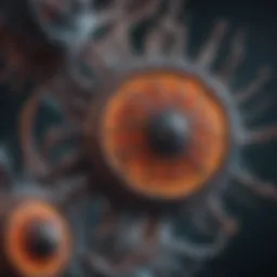 A detailed view of advanced microscopy techniques revealing intricate cellular structures.