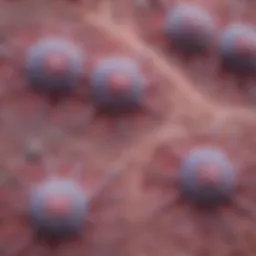 Microscopic view of invasive ductal carcinoma cells